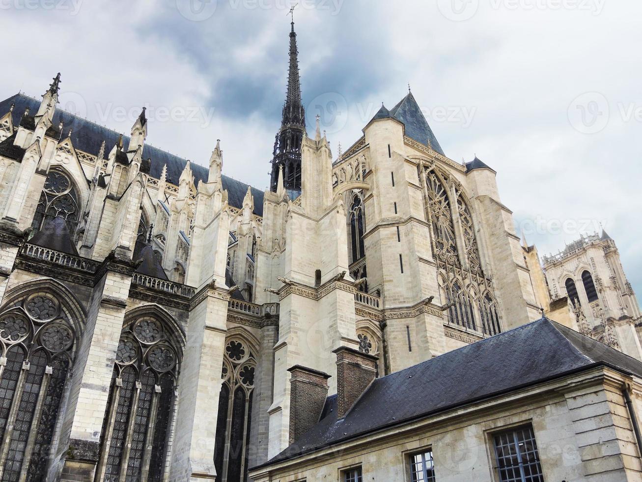 exterior of Amiens Cathedral, France photo