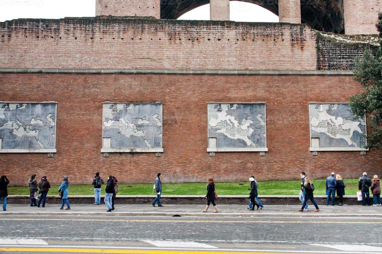 wall with Italian history, Rome, Italy photo