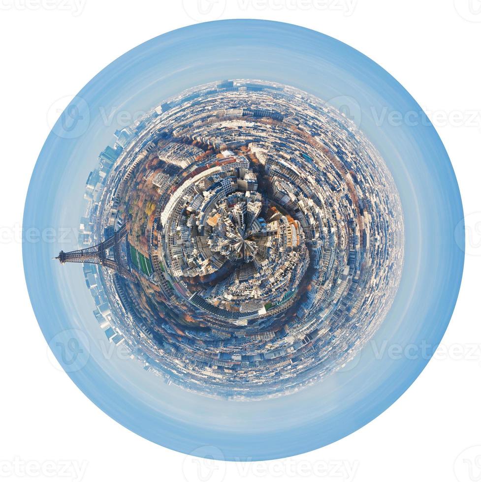 spherical panorama of Paris photo