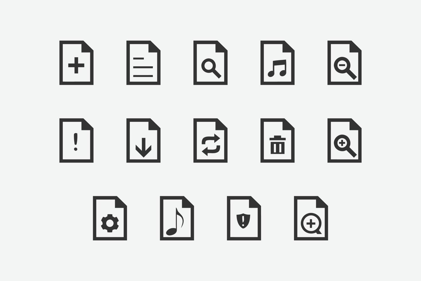 Document set vector icon. Set of file document icon symbol. File vector illustration on isolated backgroun