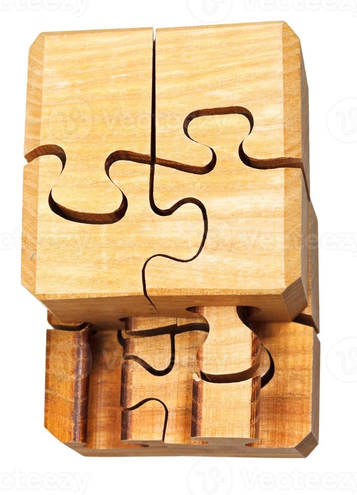 three dimensional wooden puzzle photo