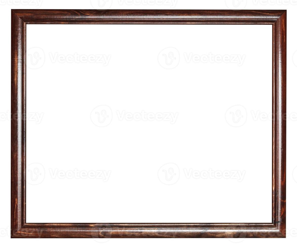 narrow vintage dark brown wooden picture frame photo