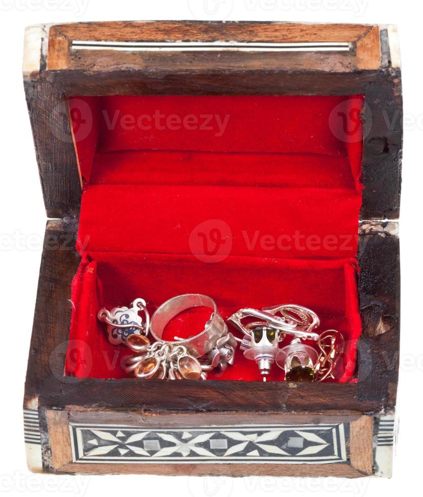 open small red treasure box photo