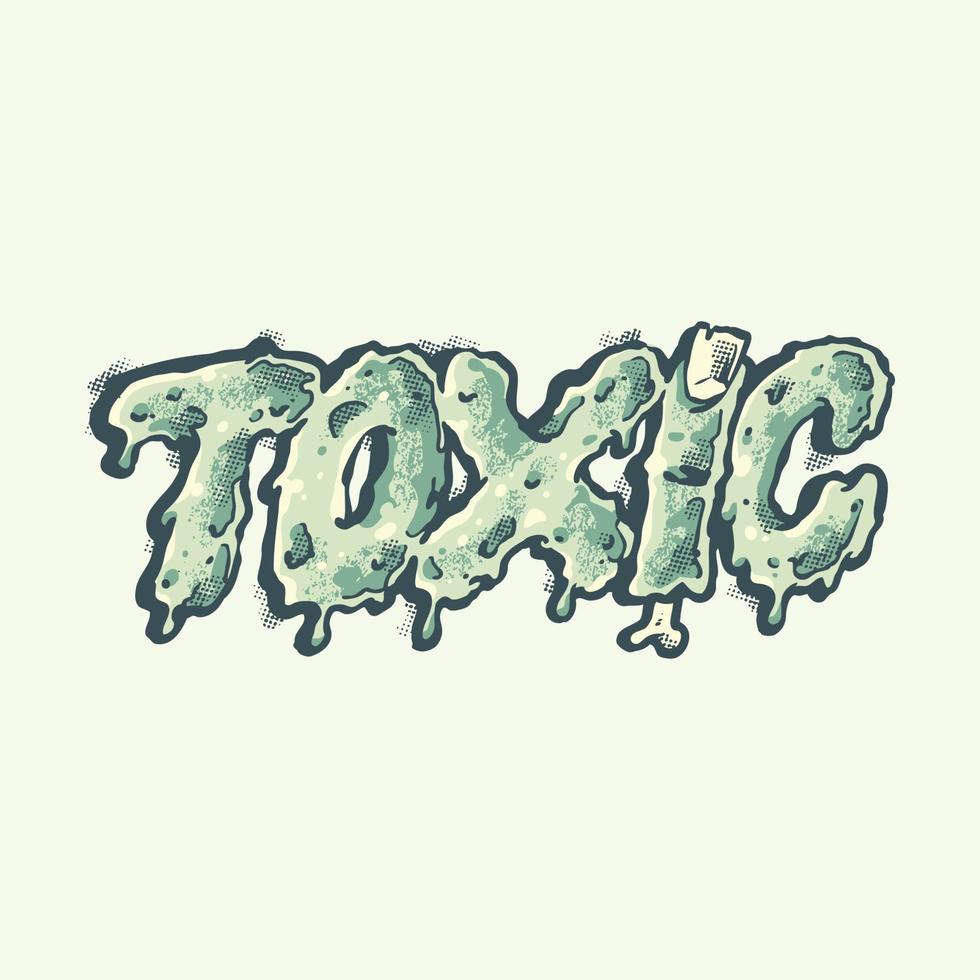 Toxic zombie font typography  illustration vector