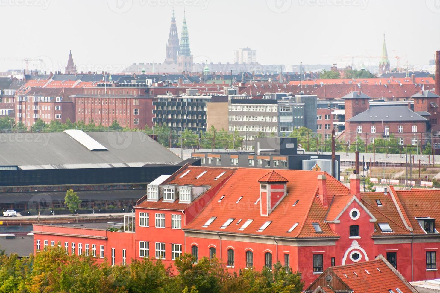 view on Copenhagen in autumn day photo