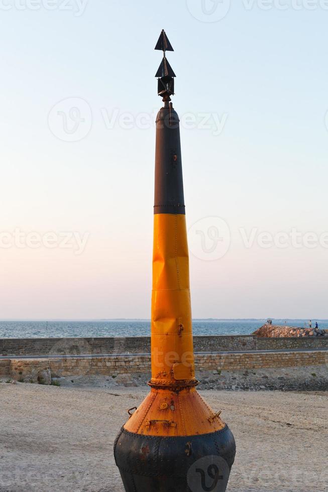 buoy on beach of Atlantic ocean in Piriac-sur-Mer town photo