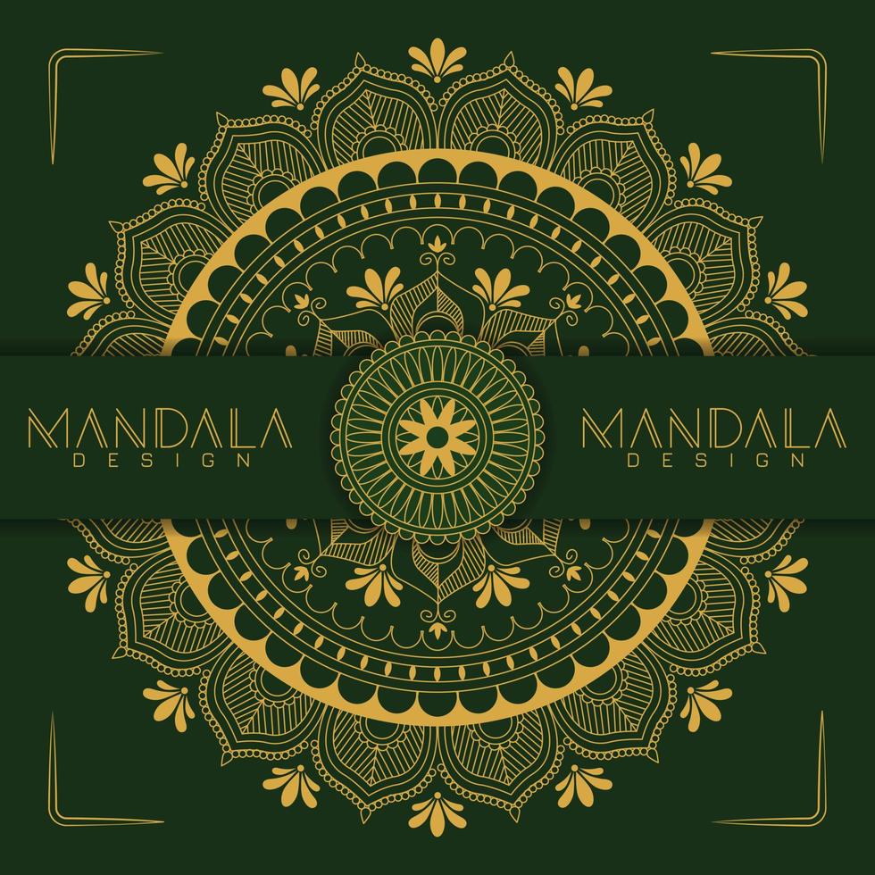 Luxury gold mandala ornate background for wedding invitation, book cover. Arabesque Islamic background Pro Vector. Ethnic Mandala Round Ornament Pattern Vector. Decorative mandala design. vector