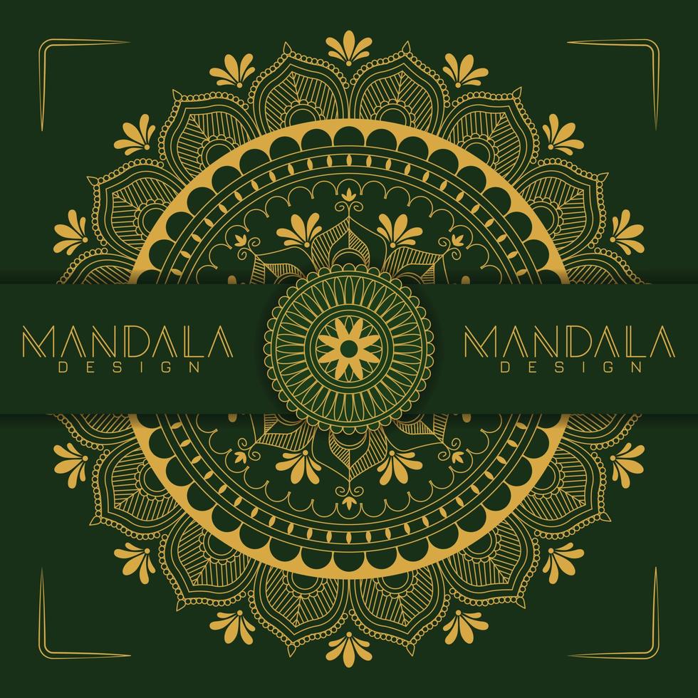 fondo adornado de mandala de oro de lujo para invitación de boda, portada de libro. arabesco islámico fondo pro vector. vector de patrón de ornamento redondo de mandala étnico. diseño de mandala decorativo.