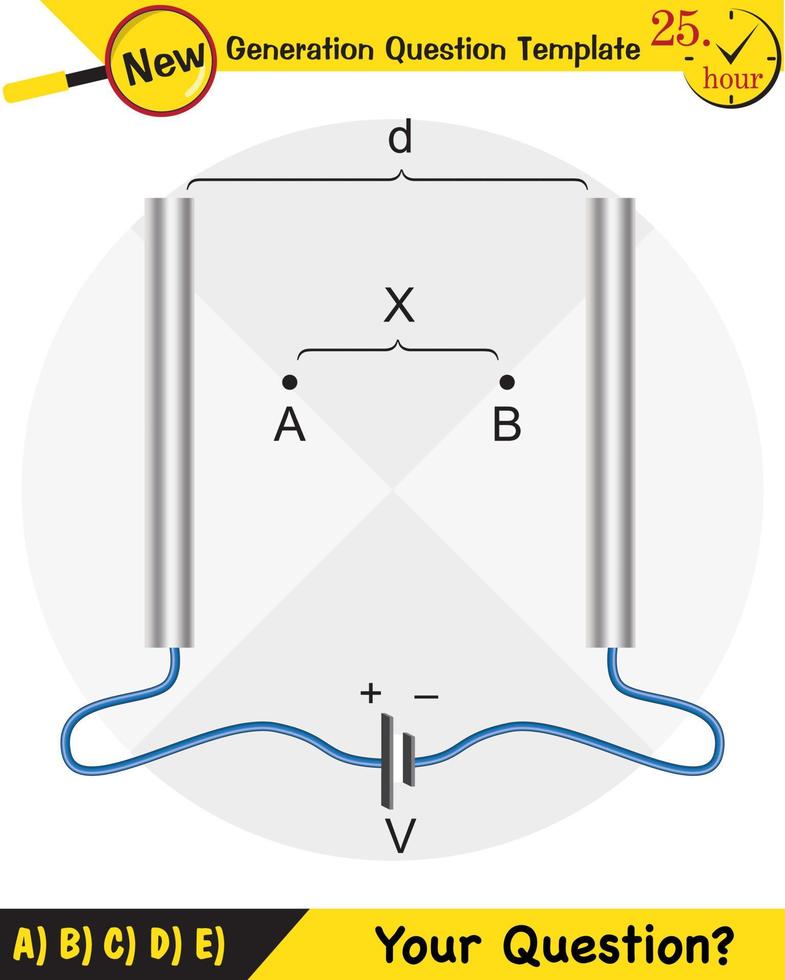 Physics, parallel plate capacitor in circuit, Capacitors, circuit