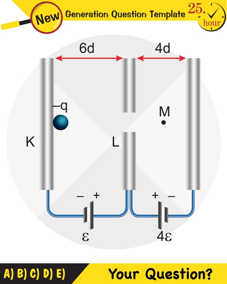Physics, parallel plate capacitor in circuit, Capacitors, circuit