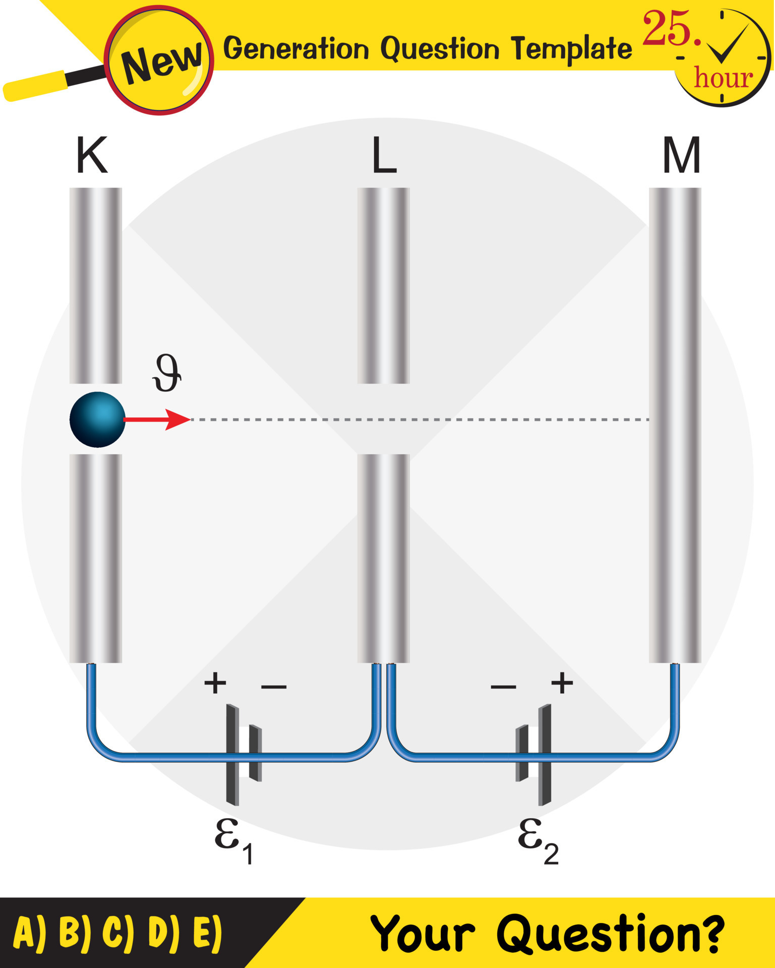 Physics, parallel plate capacitor in circuit, Capacitors, circuit
