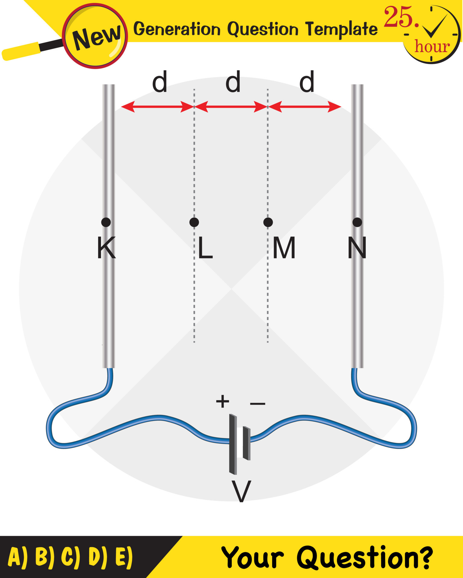 Physics, parallel plate capacitor in circuit, Capacitors, circuit