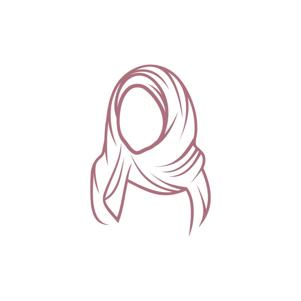 belleza hijab logo diseños vector muslimah moda logo plantilla