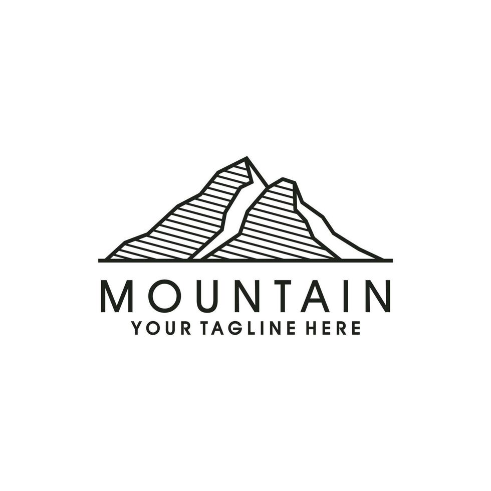 Mountain logo design template vector