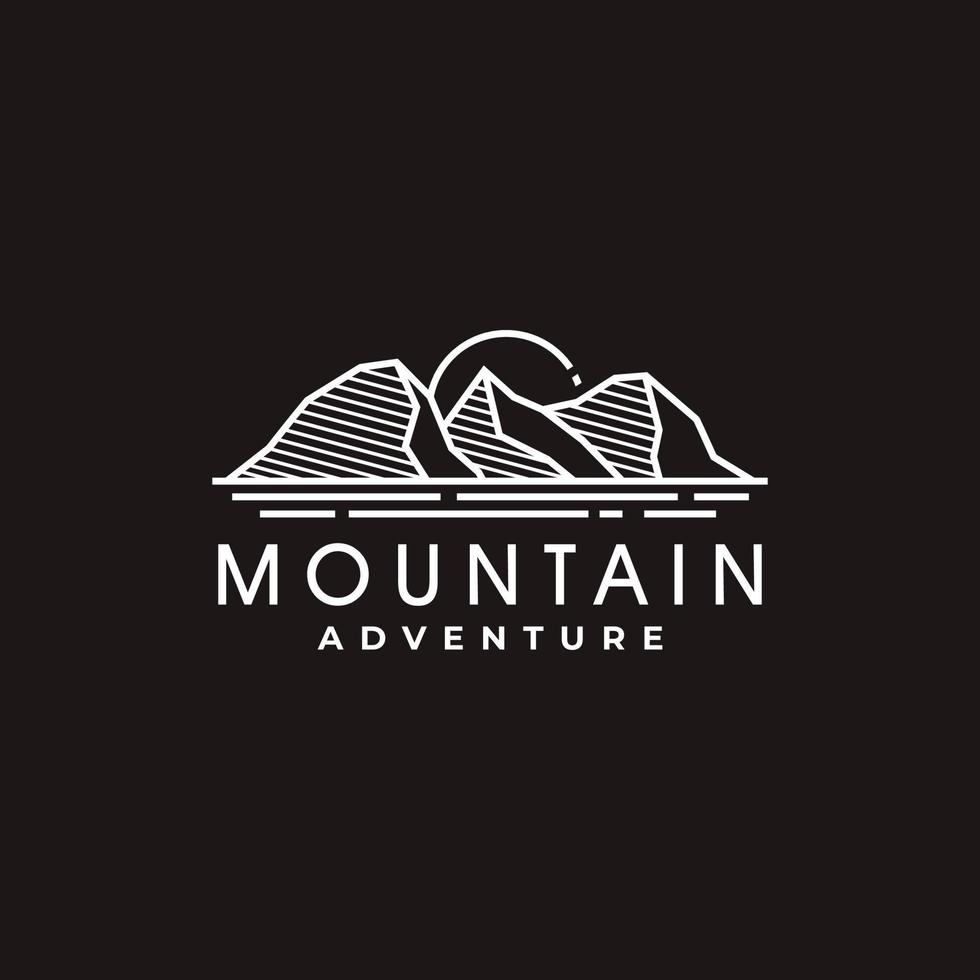 Mountain logo design template vector