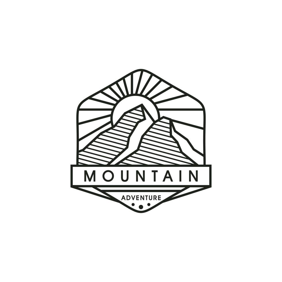 plantilla de diseño de logotipo de montaña vector