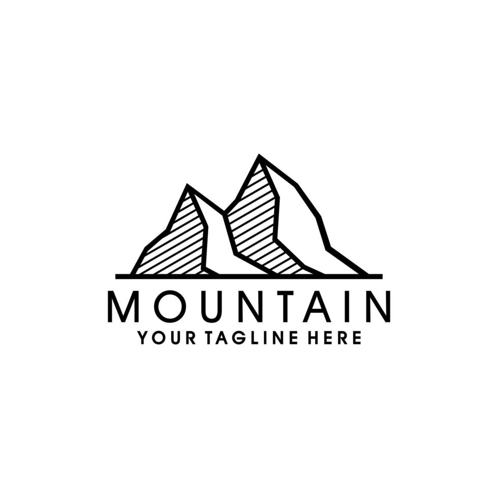 Mountain logo design template vector