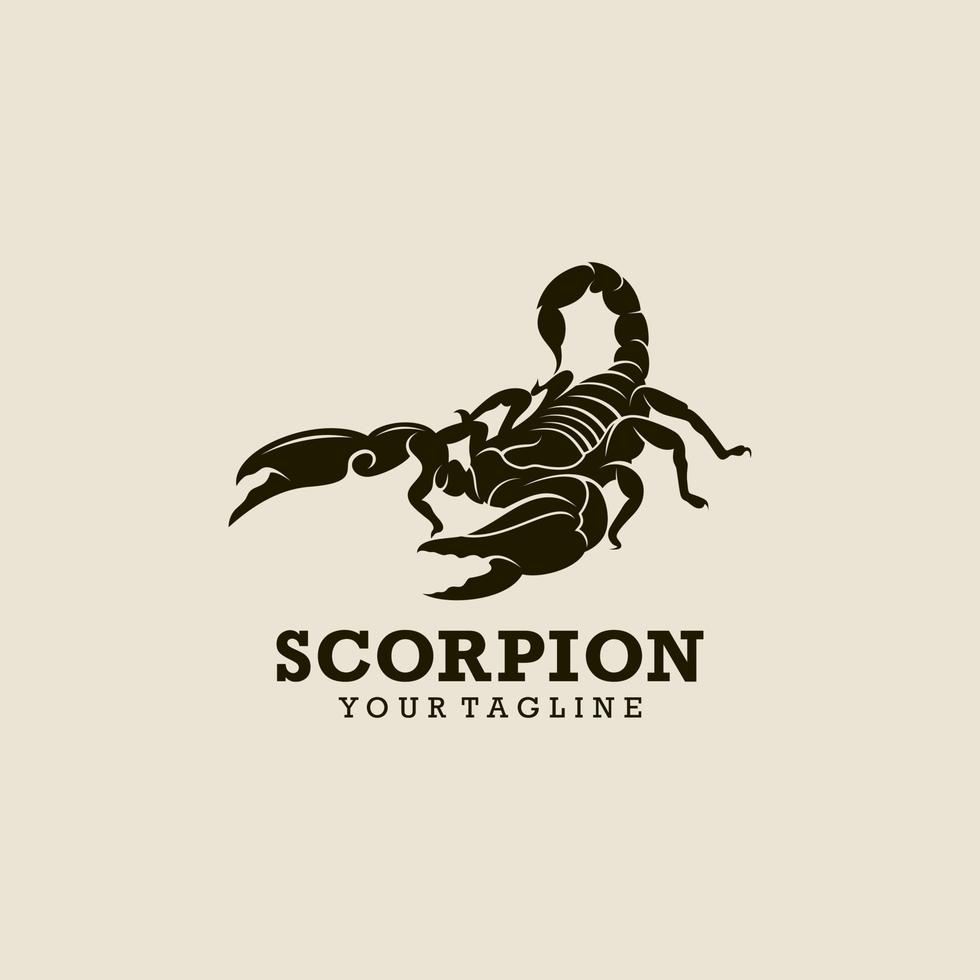 plantilla de diseño de icono de logotipo de escorpión vector