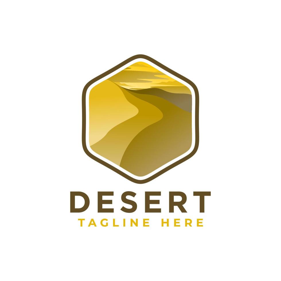 Desert logo template desert logotype isolated desert vector