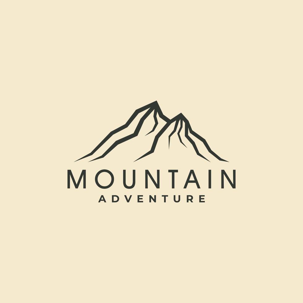 Mountain logo design template vector