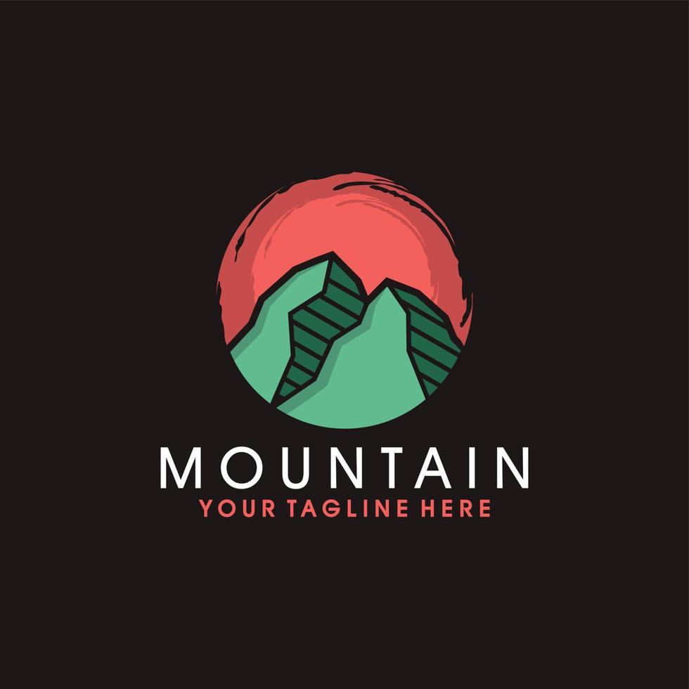 Mountain logo design template vector