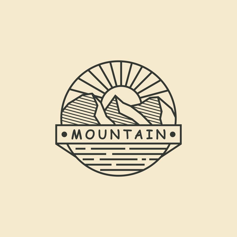 Mountain logo design template vector