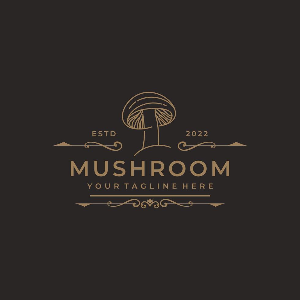 Mushrooms logo design vector