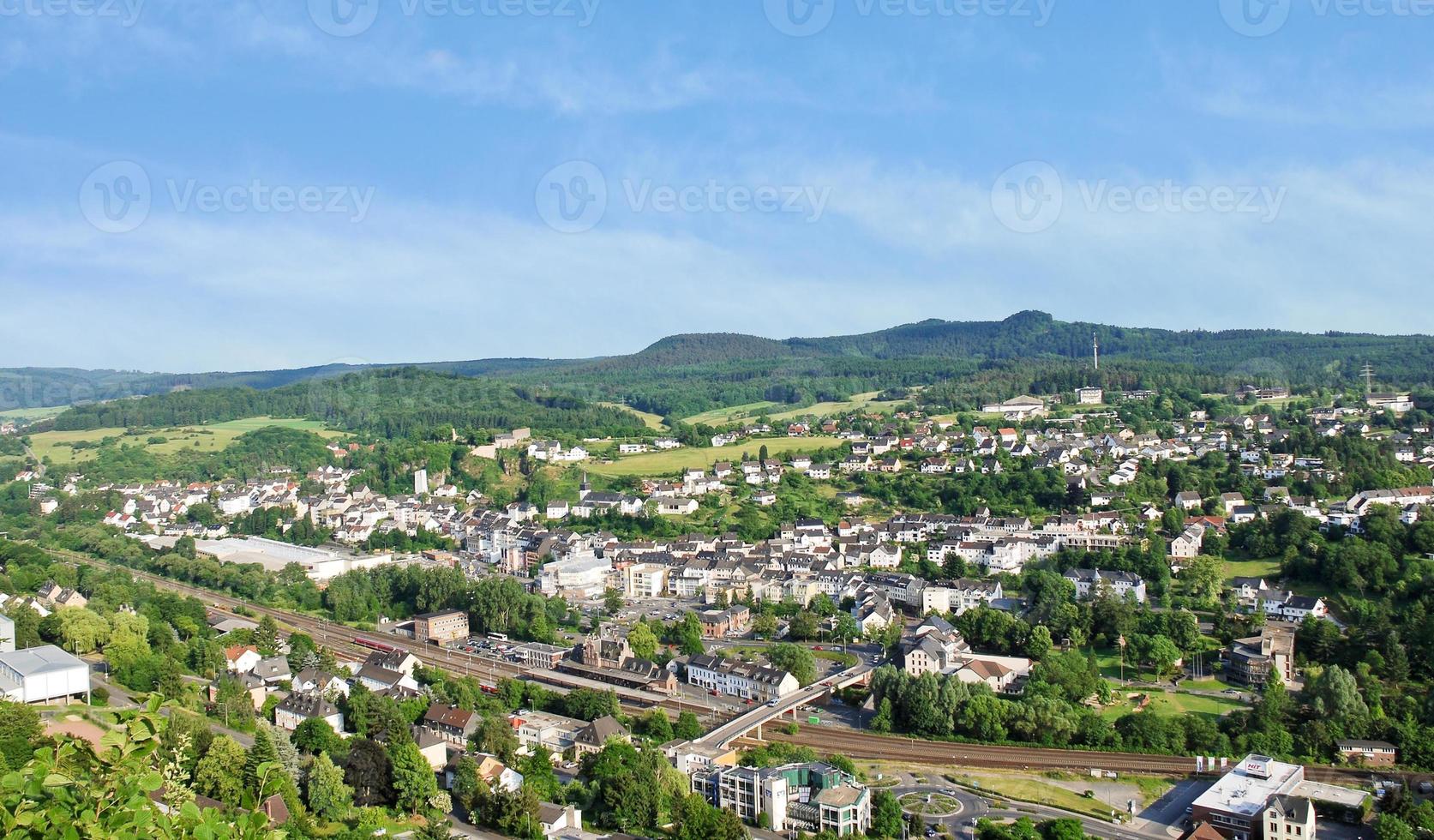 town Gerolstein, Germany in summer day photo