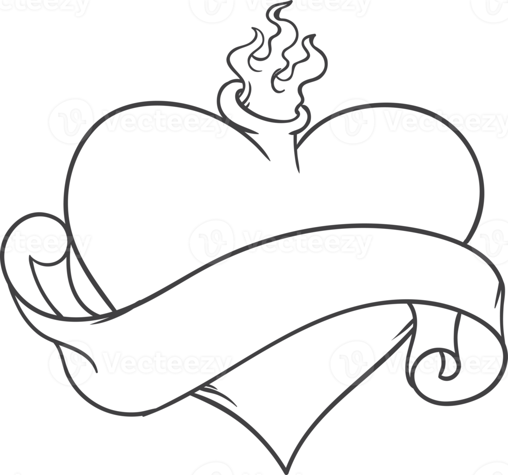 Sacred Heart Handdrawn Outline 11850285 PNG sacred-heart-handdrawn-outline-11850285-png
