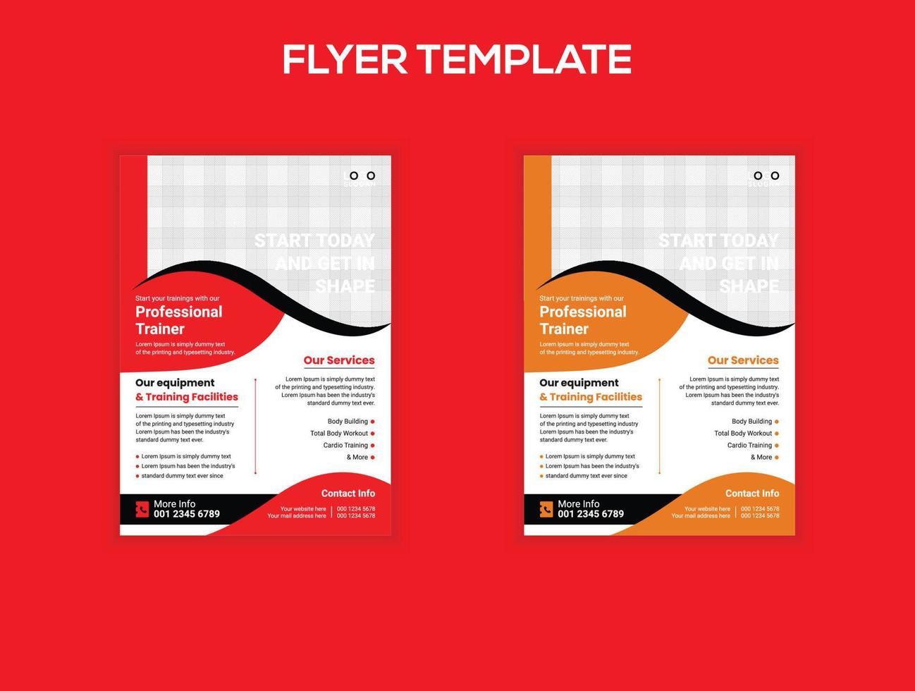 New and modern Gym and fitness flyer vector
