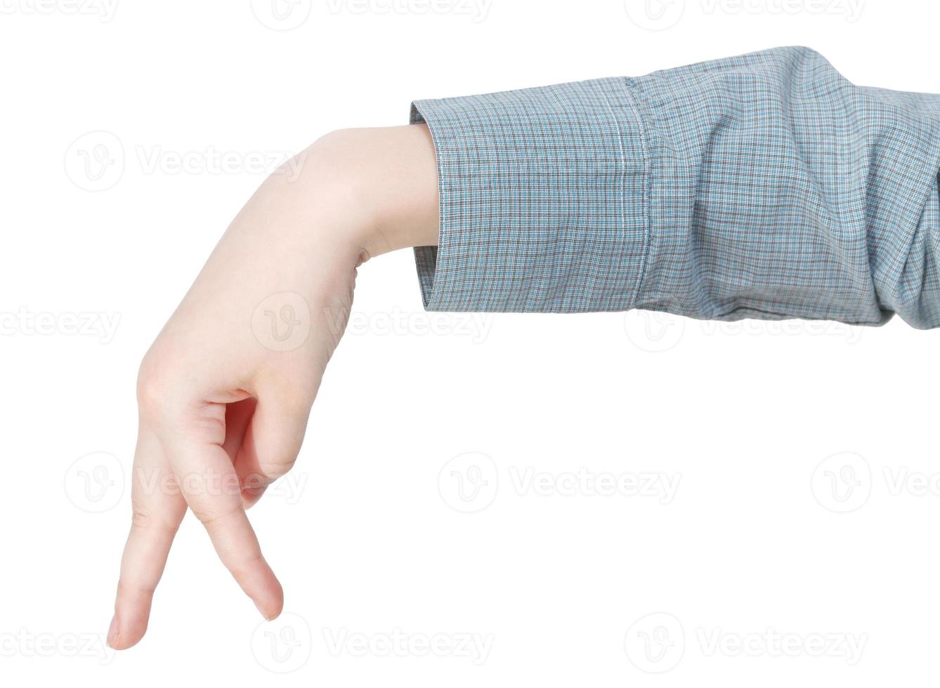 walking finger man - hand gesture photo