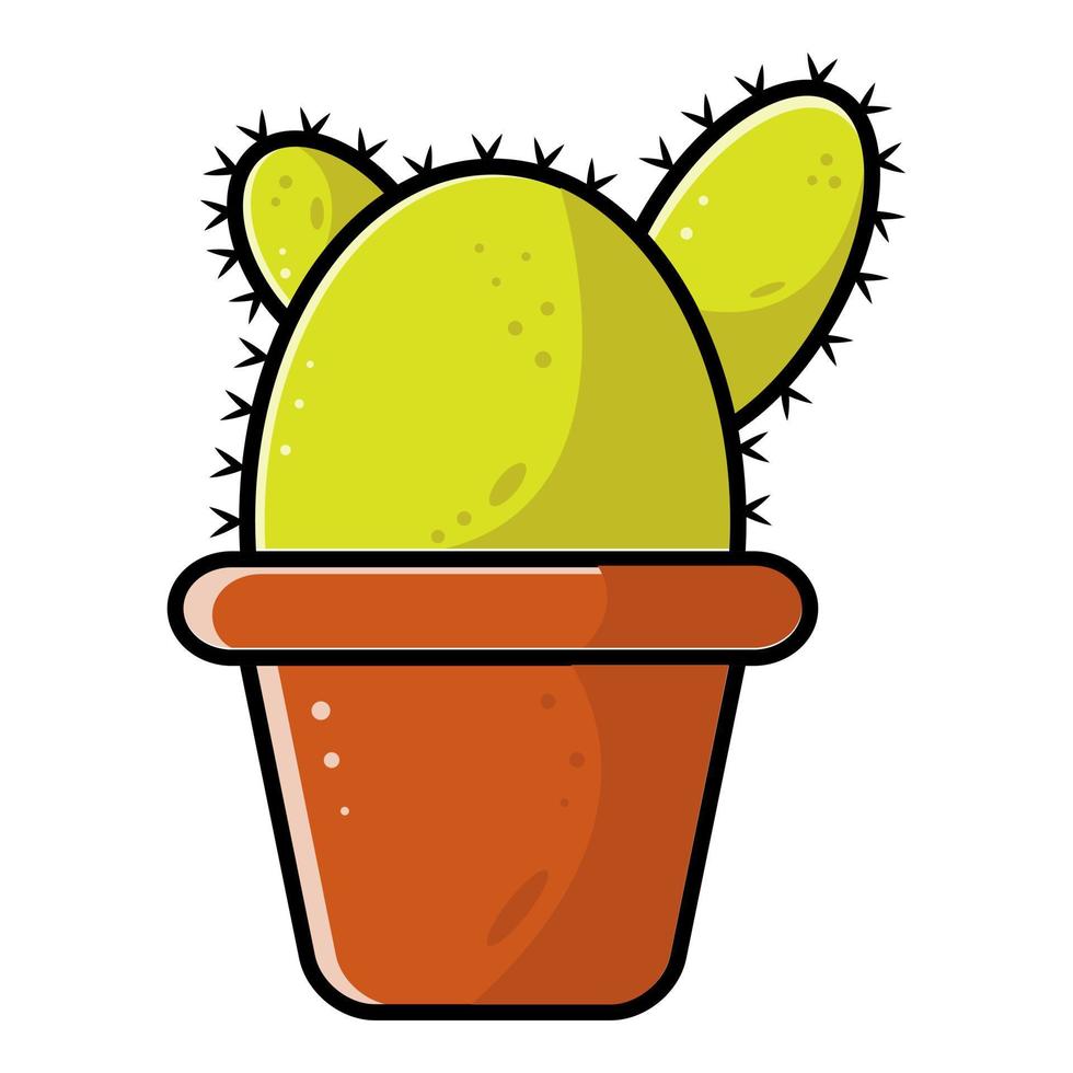 illustration of cactus plant in flat style vector