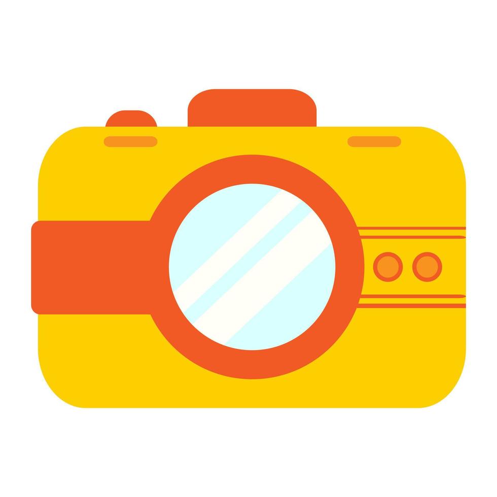illustration of camera icon in flat style vector