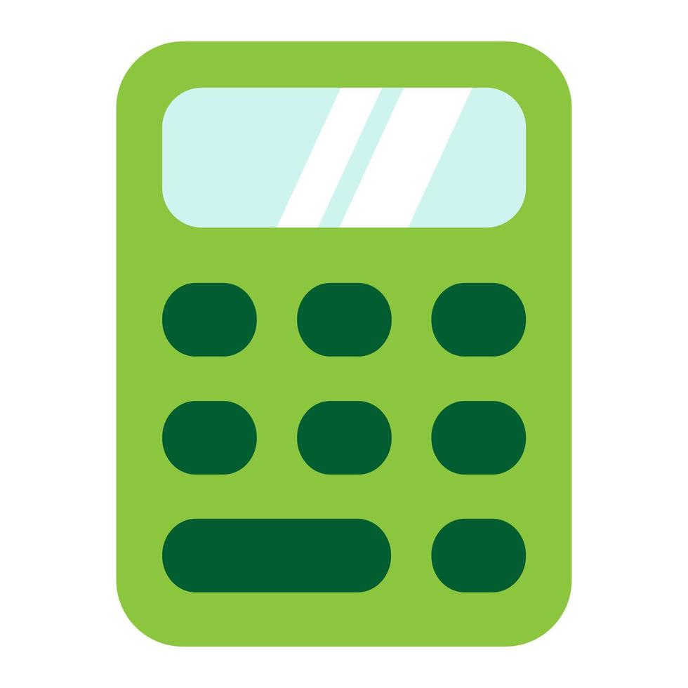 ilustración del icono de la calculadora en estilo plano vector