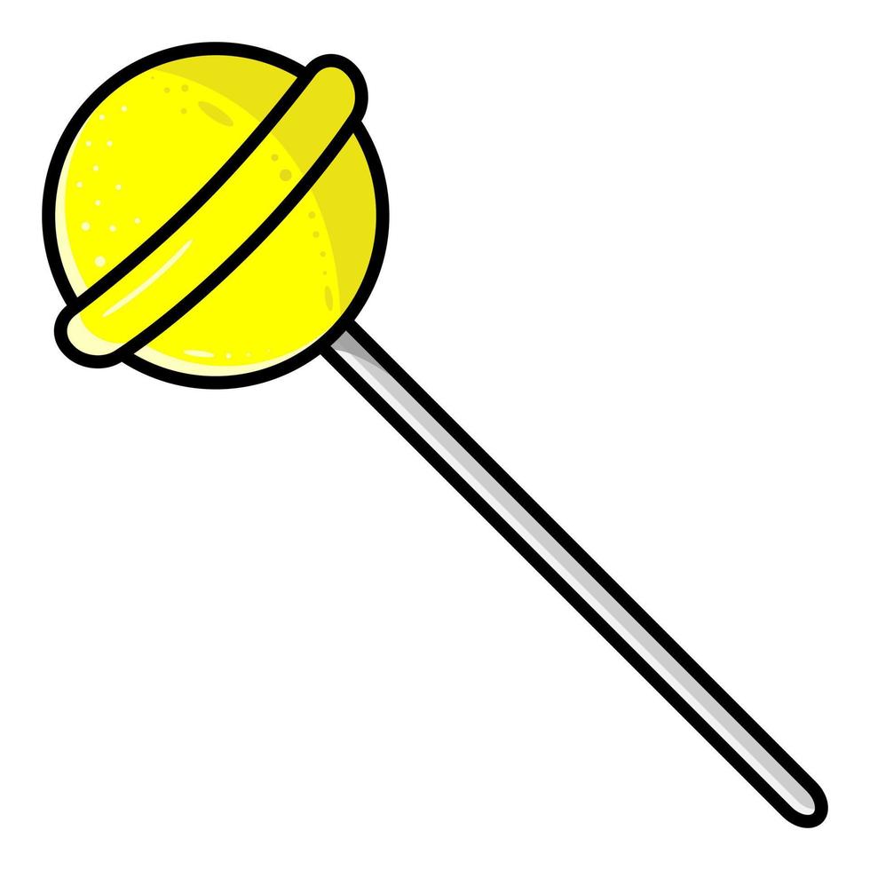 illustration of lollipop candy in flat style vector