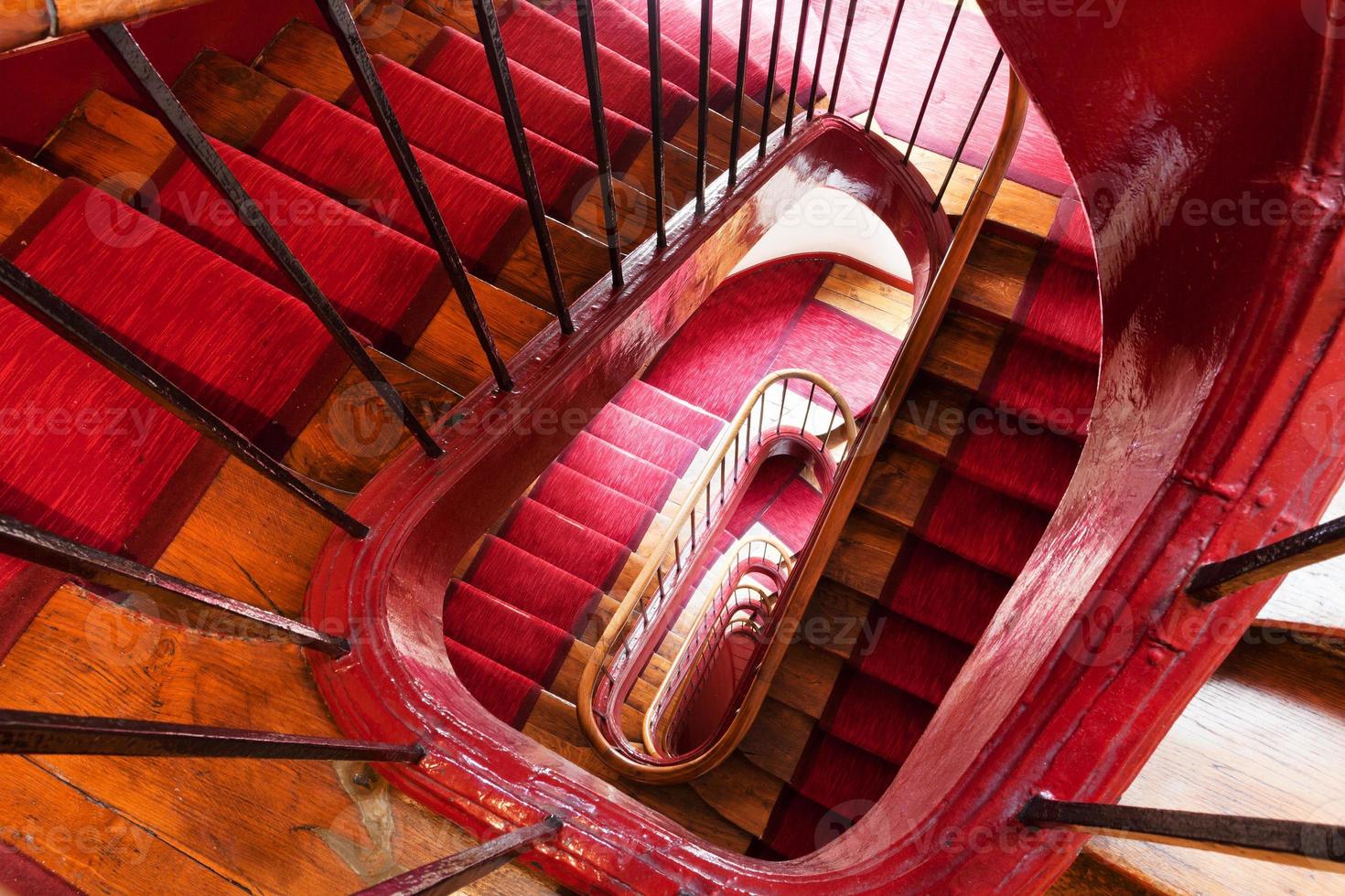 spiral steps in old house photo