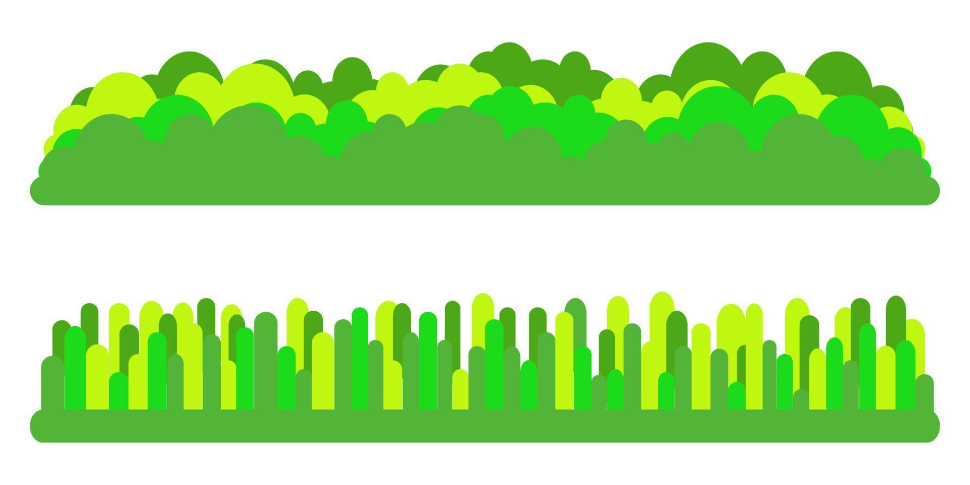 Flat illustration of grass icon vector