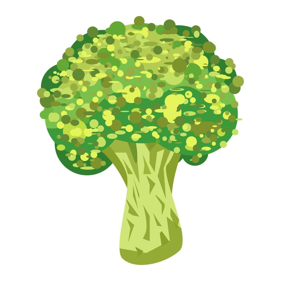 ilustración del icono de brócoli en estilo plano vector