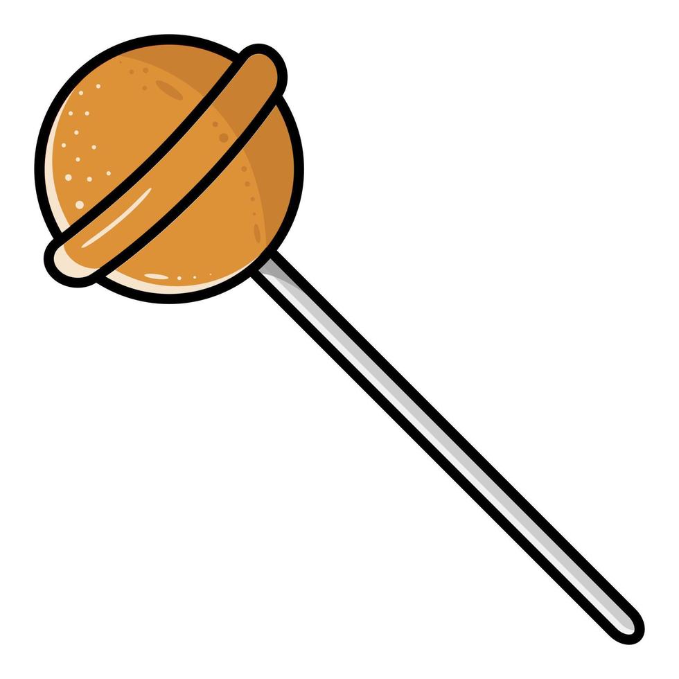 illustration of lollipop candy in flat style vector
