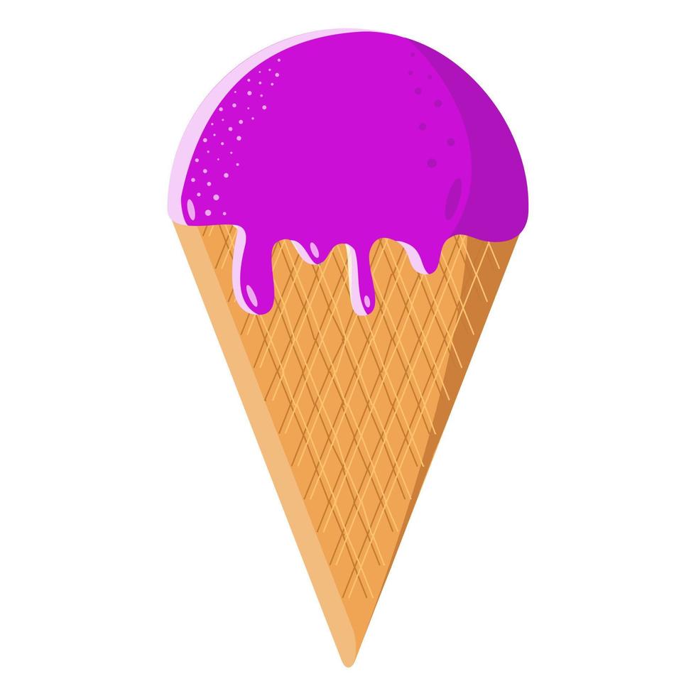 ilustración de helado en estilo plano vector