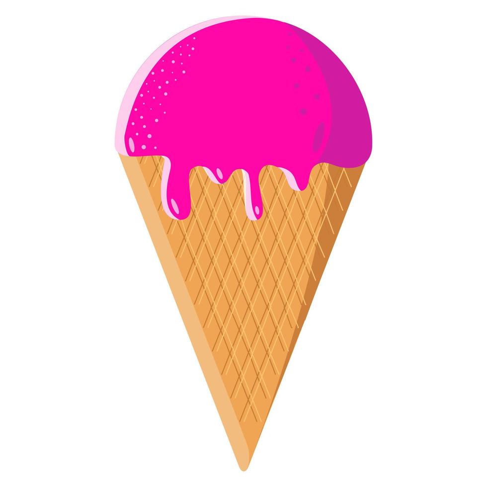 illustration of ice cream in flat style vector