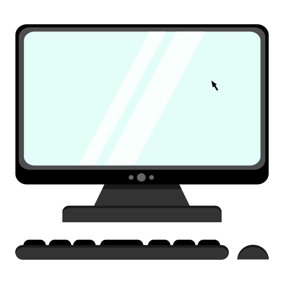 illustration of computer icon in flat style vector