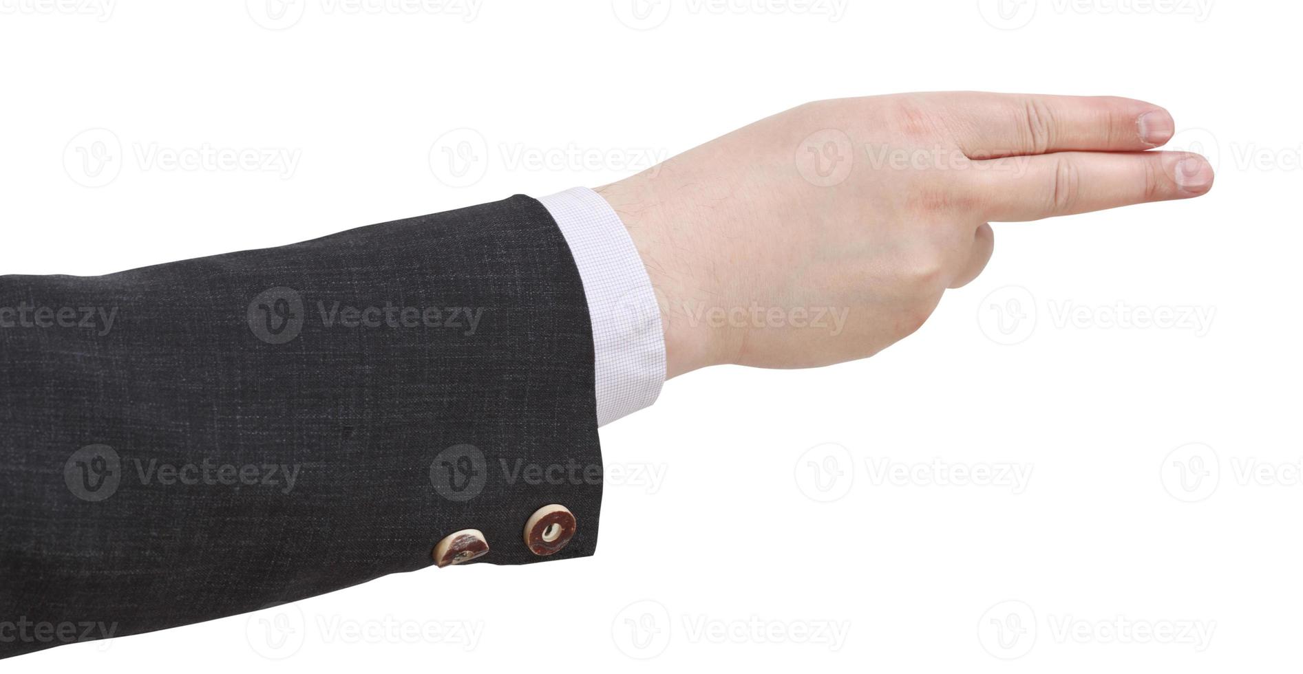 scoring by two together fingers - hand gesture photo