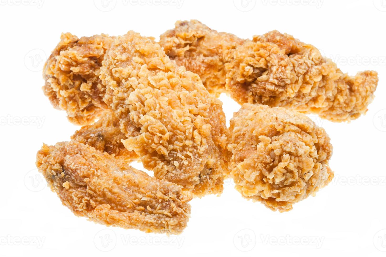 several hot fried chicken wings photo
