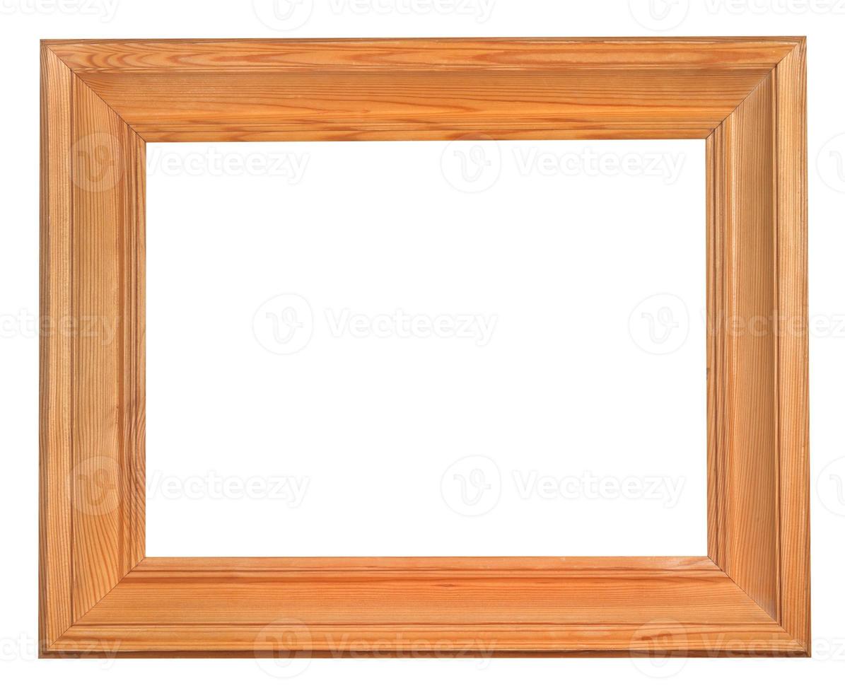 simple wide wooden frame with cut out canvas photo