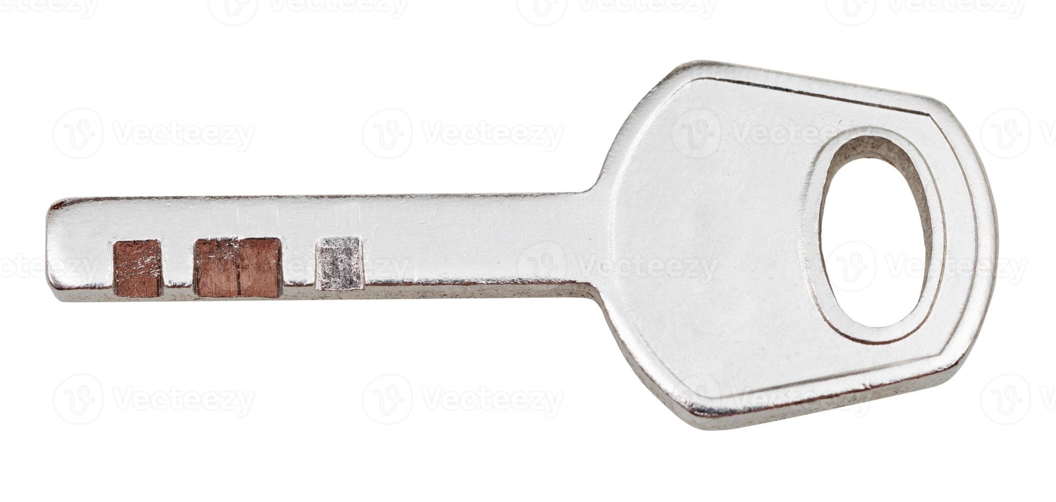 Pequeña llave de puerta de acero para cerradura de disco foto