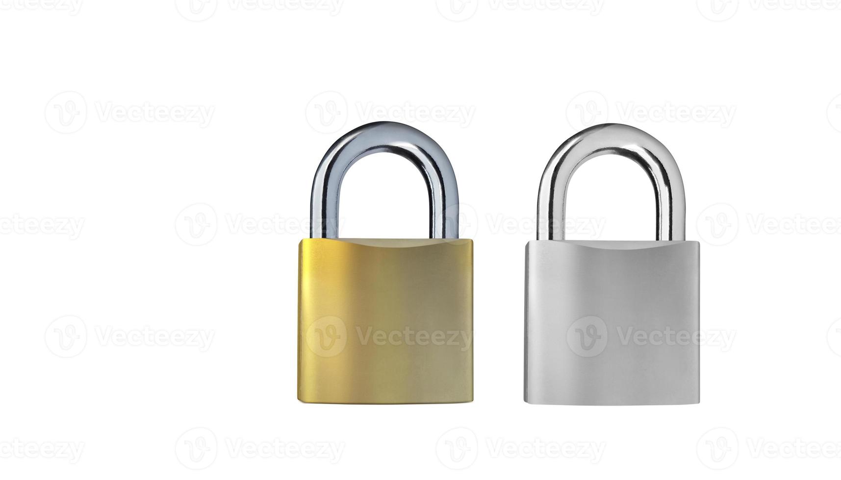 key lock on a white background photo