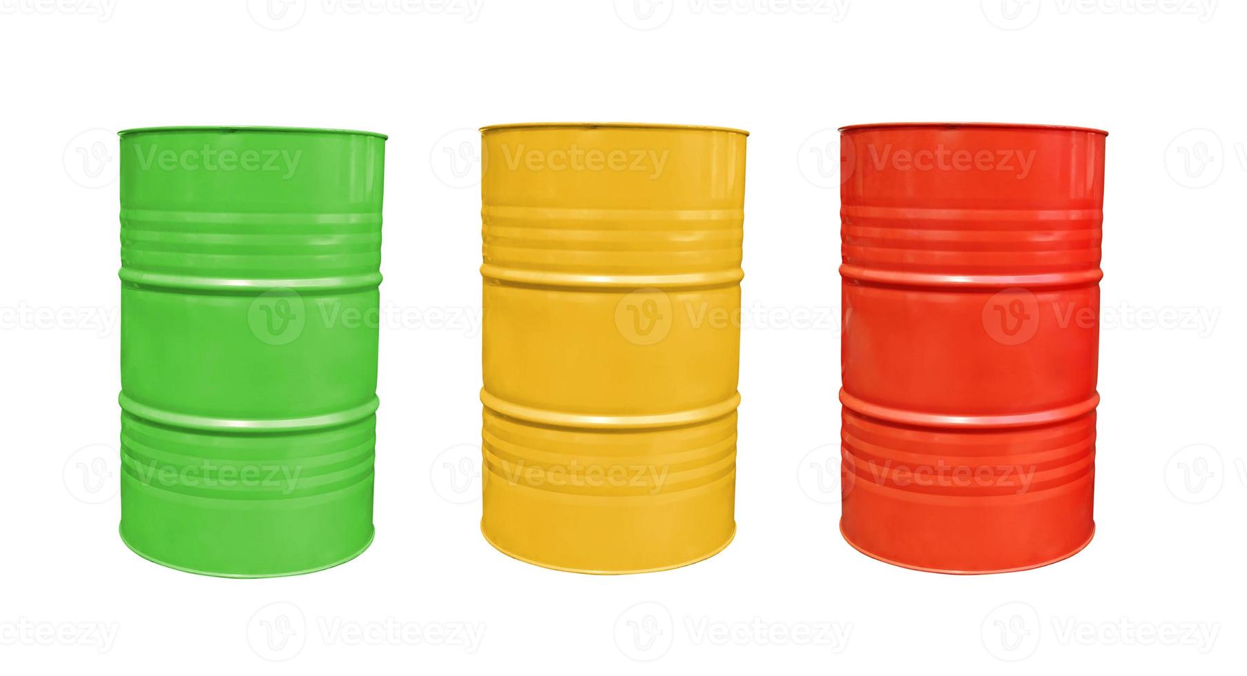 tanque de acero viejo tanque de aceite químico naranja, verde, amarillo, ambiental, eliminación de químicos foto