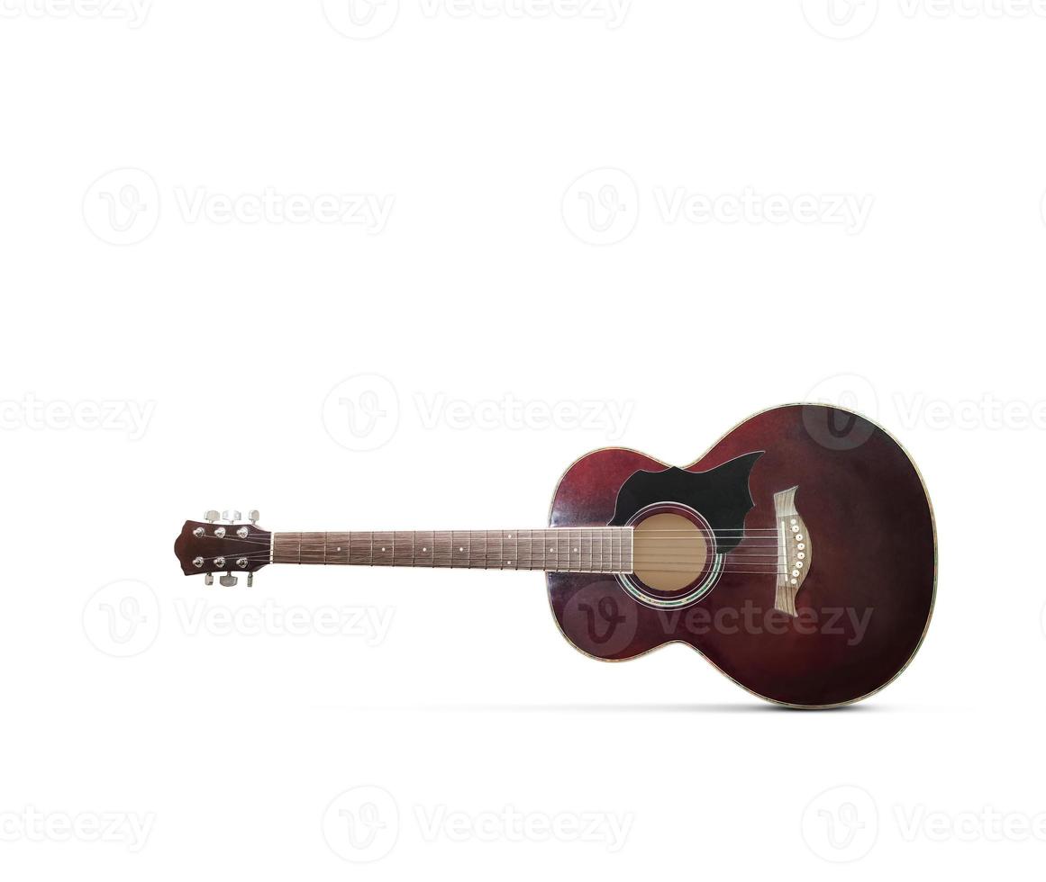 different acoustic guitar on a white background photo