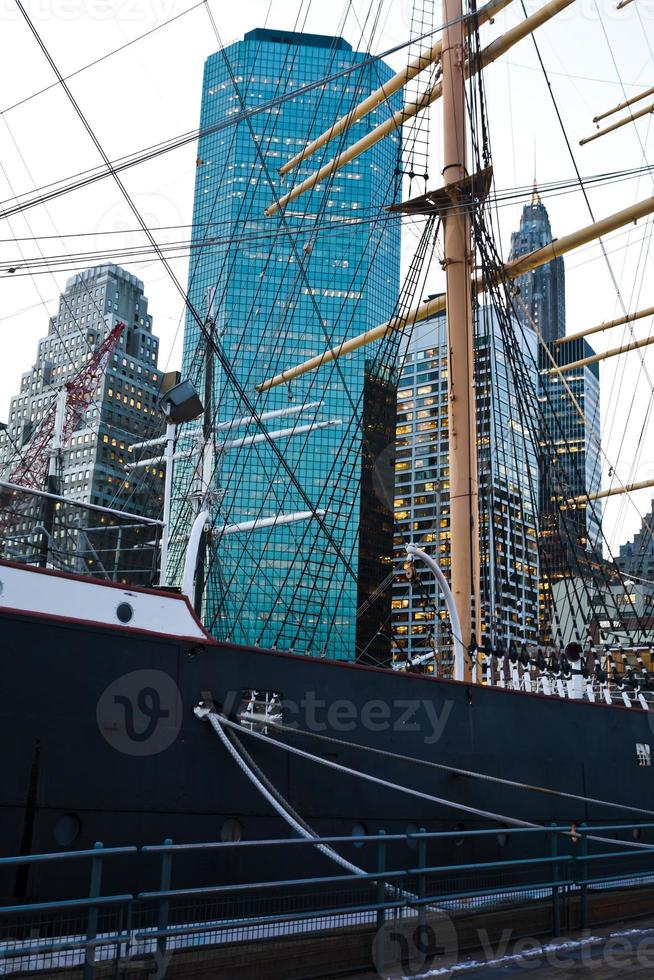 buildings in South Street Seaport in New York photo